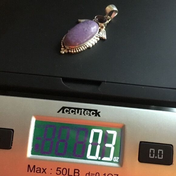 NWOT Sterling Silver Charoite Pendant - Picture 13 of 13
